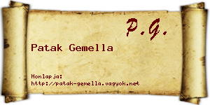 Patak Gemella névjegykártya